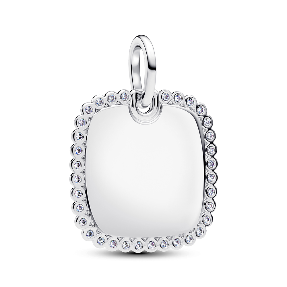 PANDORA Gravierbarer Quadratischer Anhänger 394009C01