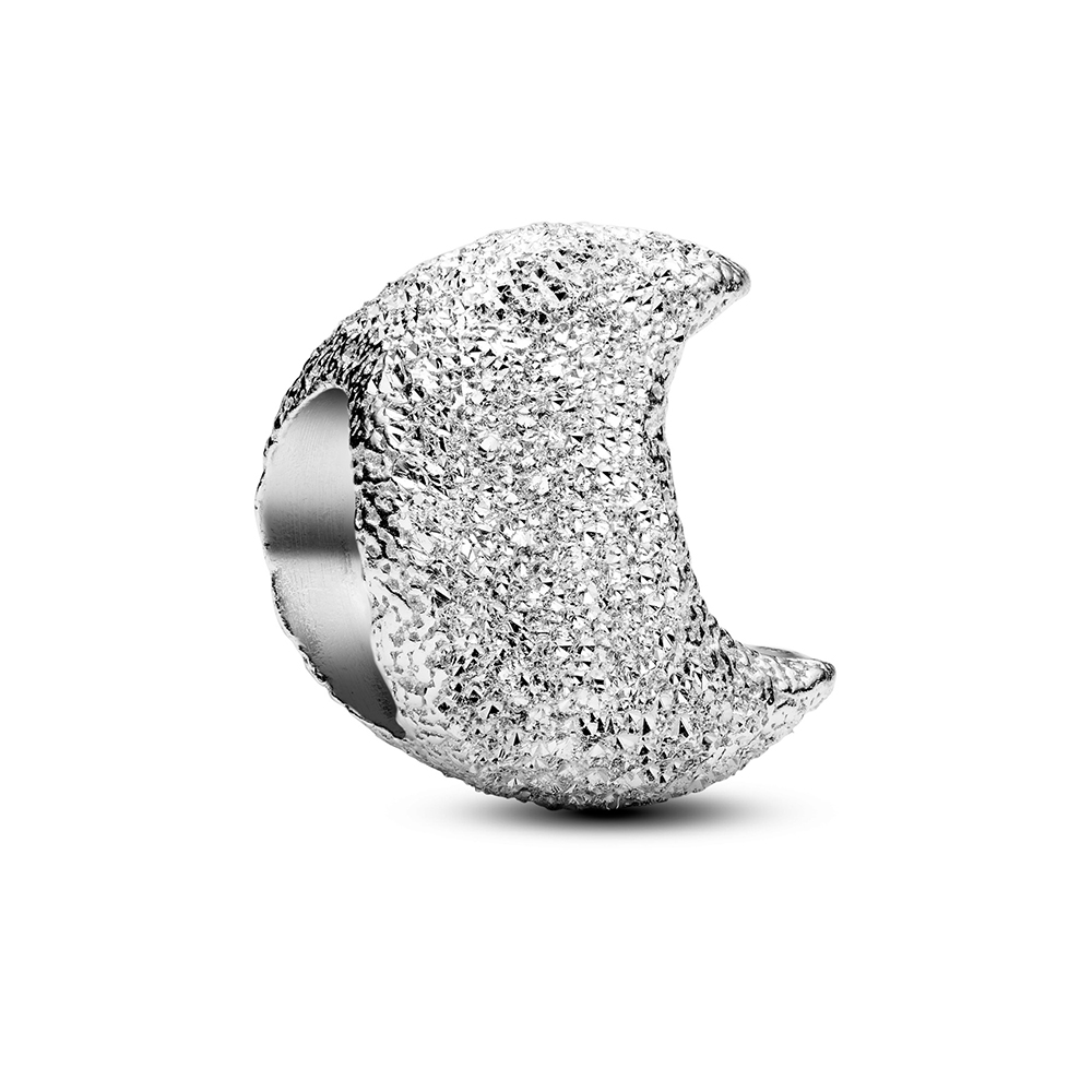 PANDORA Strukturierter Mond Mini-Charm 794054C00