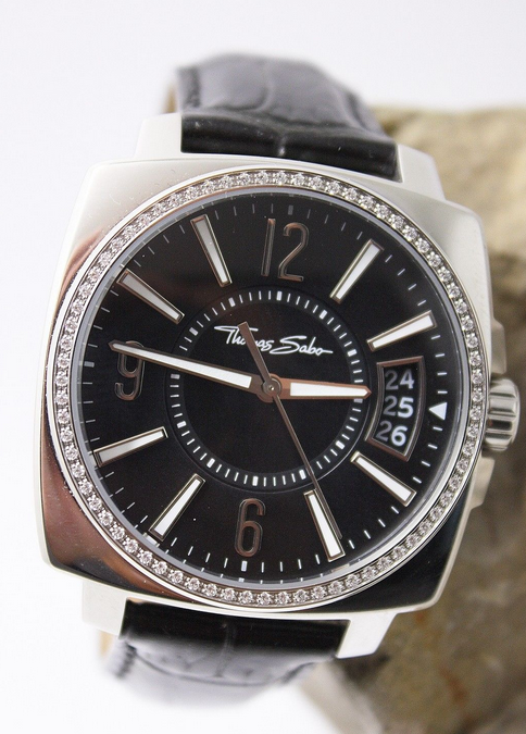 THOMAS SABO Armbanduhr. Gehäuse Edelstahl, Lünette WA0089-218-203-40
